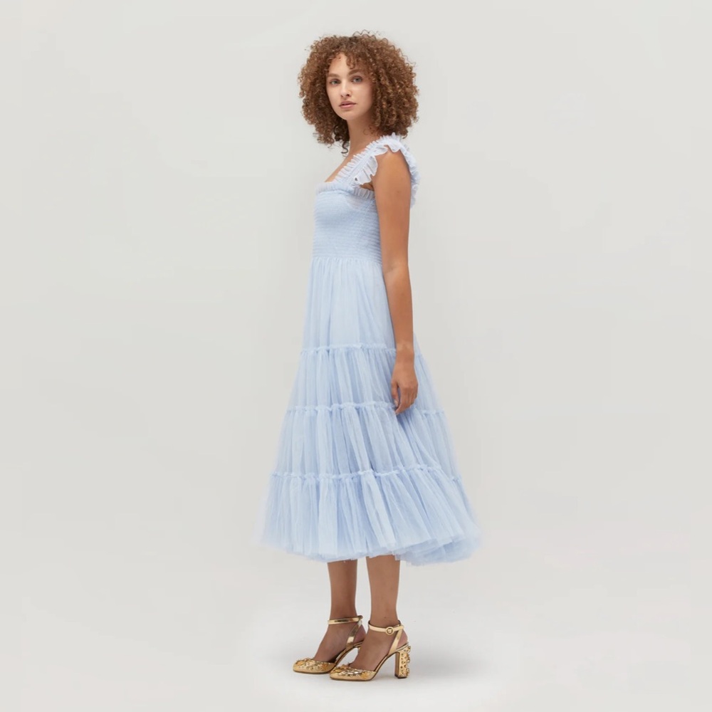 Powder Blue Tulle Nap Dress and Matching Slip